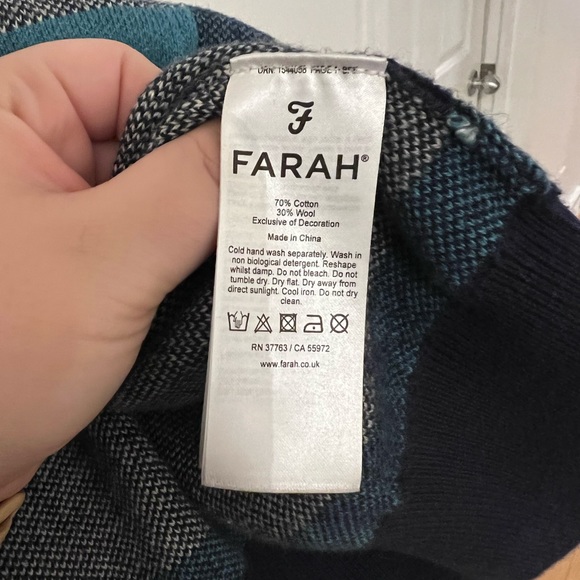 Farah men plaid sweater, size XL - Picture 7 of 7